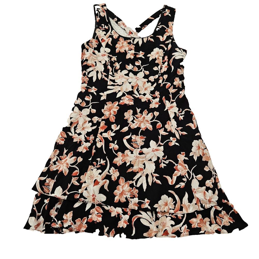 CDC VTG Sz S 90's Pink Floral Crossback Romantic Layered Fairycore‎ Mini Dress